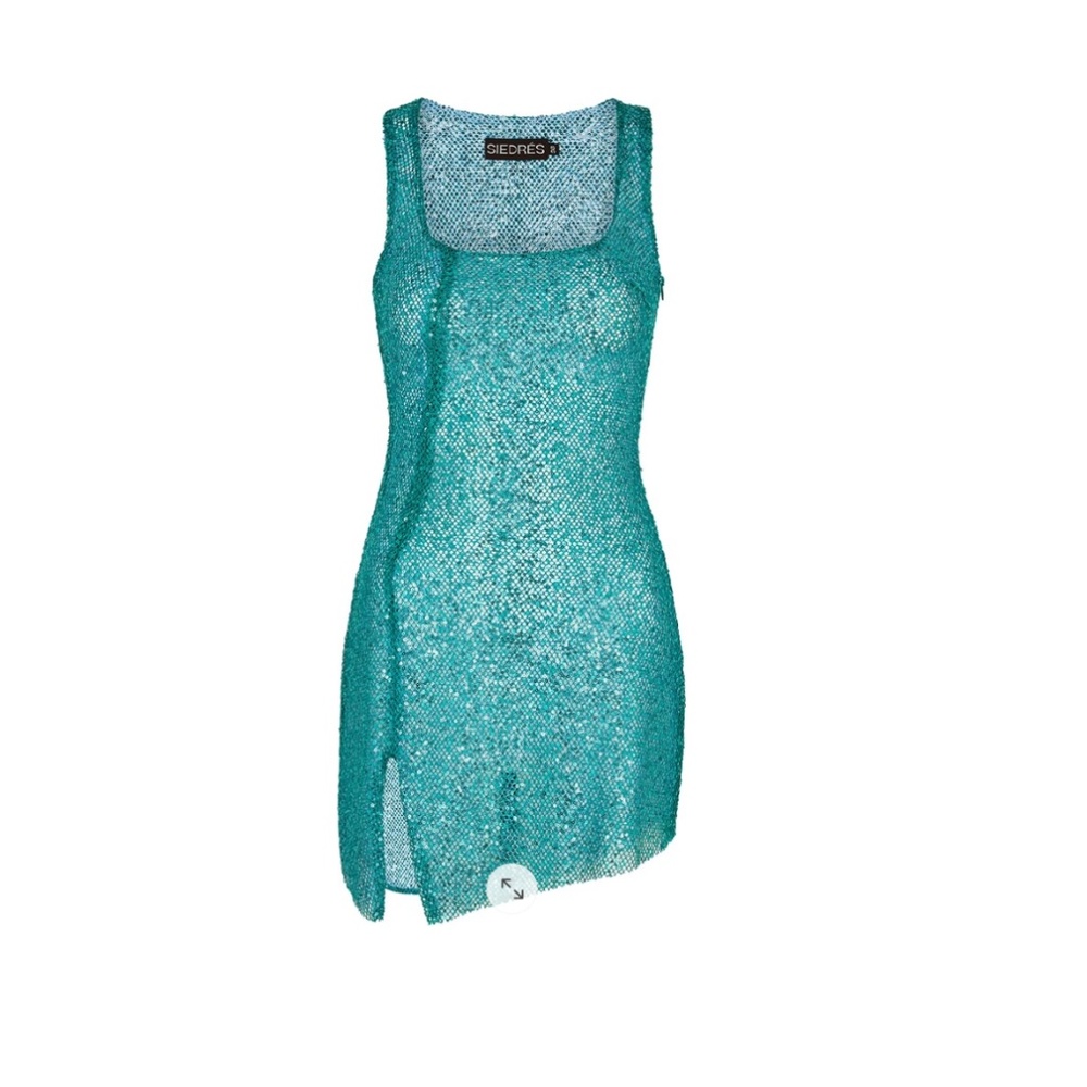 SIEDRÈS Jill sequined fishnet mini dress